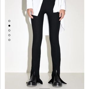Ribbed flared pants